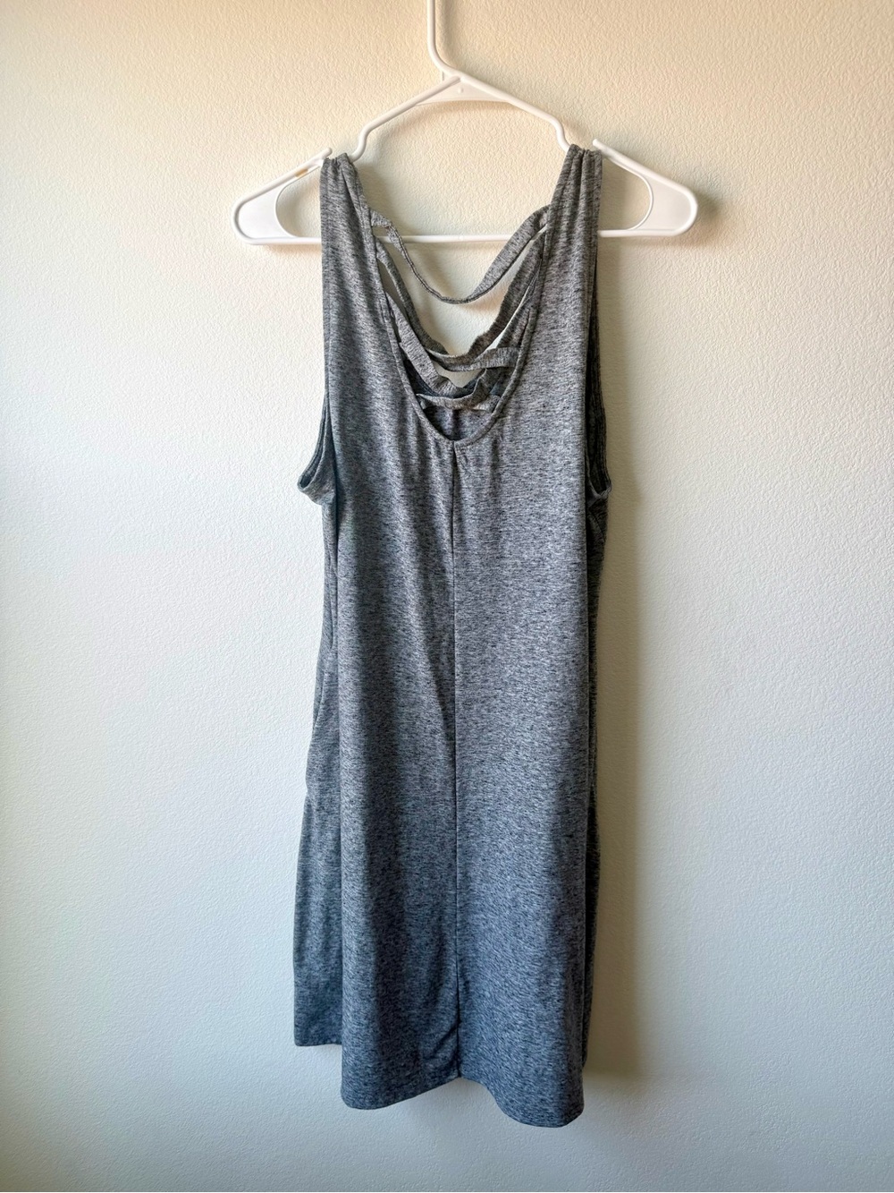 Maurices XXL Gray Swing Tank Dress Strappy Back Pockets Sleeveless Soft Knit - Picture 3 of 4